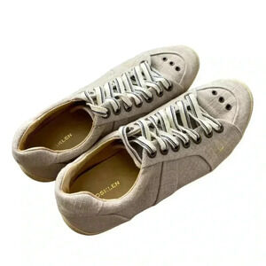 Osklen Riva Eyelet-Detail Canvas Lace Up Sneakers Women’s 9 Flat Comfort Leather